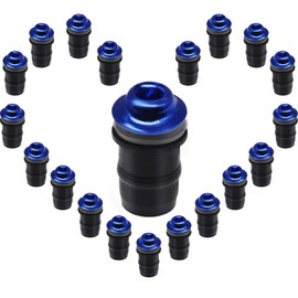 Amavoler 20 PCS M5 Motorcycle Windscreen Bolts Screws Kit, Universal Replacement Parts Motorcycle CNC Windshield Windscreen Bolt Screw, Works on OEM or Aftermarket Windshields. (Blue)