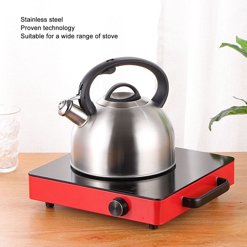 3L Stainless Steel Whistling Kettle with Insulated Handle, Quick Boiling