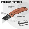 WORKPRO Folding Utility Knife with Stainless Steel Head, Quick-change Blade