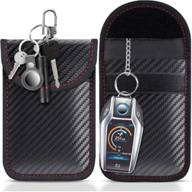 MGL Faraday Pouch Car Keys, Car Key Signal Blocker, RFID Key Pouch Keyless Car Blocker, Blocking Signal Keyless Entry Car Keys Case, Anti-Theft Remote Entry Smart Fobs Protection (Medium 14x10cm)
