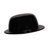 Black Plastic Derby Hats - 12 Pack