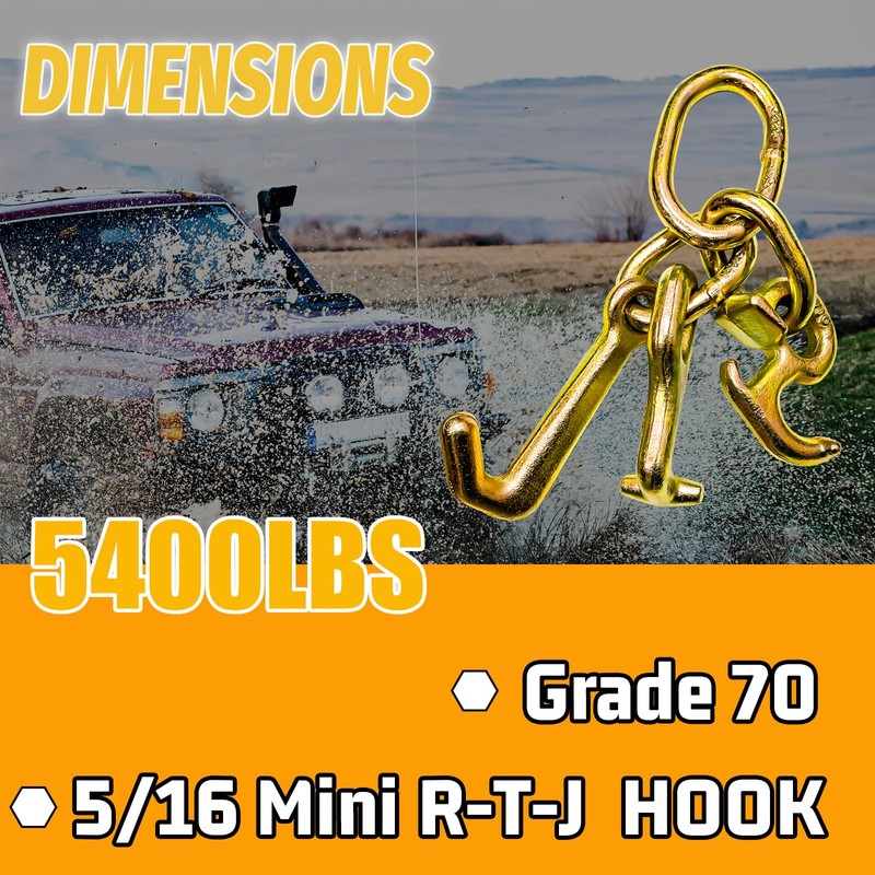 SENKEYFE RTJ Cluster Hooks 5400LBS, Towing Tie Down Cluster Hook