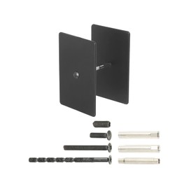 PATIKIL Door Hole Cover Plate, 80x50mm Stainless Steel Rectangle Deadbolt Knob Hole Repair Fits Doors 30mm to 120mm Thick for Hole Filling Decoration Repair Escutcheon, Black