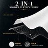 AJAZZ Magnetic Folding Shower Curtains Fabric Polyester Material Waterproof Shower