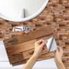 18PCS Wall Stickers Peel and Paste Wood Grain Furniture Refurbishment