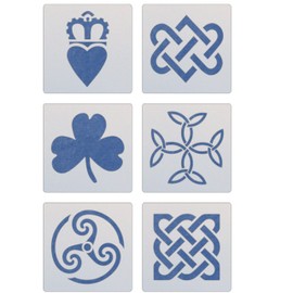 6 Piece Celtic Stencil Set - 2.5" Reusable Mylar Templates for Crafting, DIY Decor, Tattoo Stencils, Art Projects, Celtic Knotwork Designs - The Artful Stencil