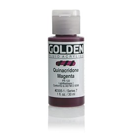 Pro-Art Golden Fluid Acrylic Paint 1 oz-Quinacridone Magenta, 30 ml (Pack of 1)