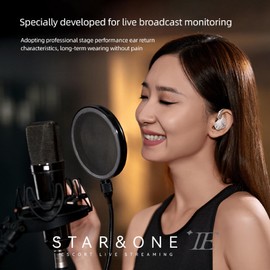 Hifi Kingdom Epz Tipsy Star One 10MM LCP+PU Dynamic Driver High-End In-Ear Monitor, 3D Printing Medical Resin, 64Ω Impedance, 0.78-Double Needle PIN, Oxygen-Free Copper Silver Plated Cable, Handmade