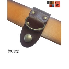 [highstyle] Tochigi Leather Belt Loop Keychain, Men's, Women's, Made in Japan, D-ring Type, Beetle Type, Belt Loop Key Chain, antique/dark brown