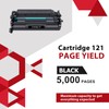 121 Black Toner Cartridge High Yield 4 Pack Compatible Replacement