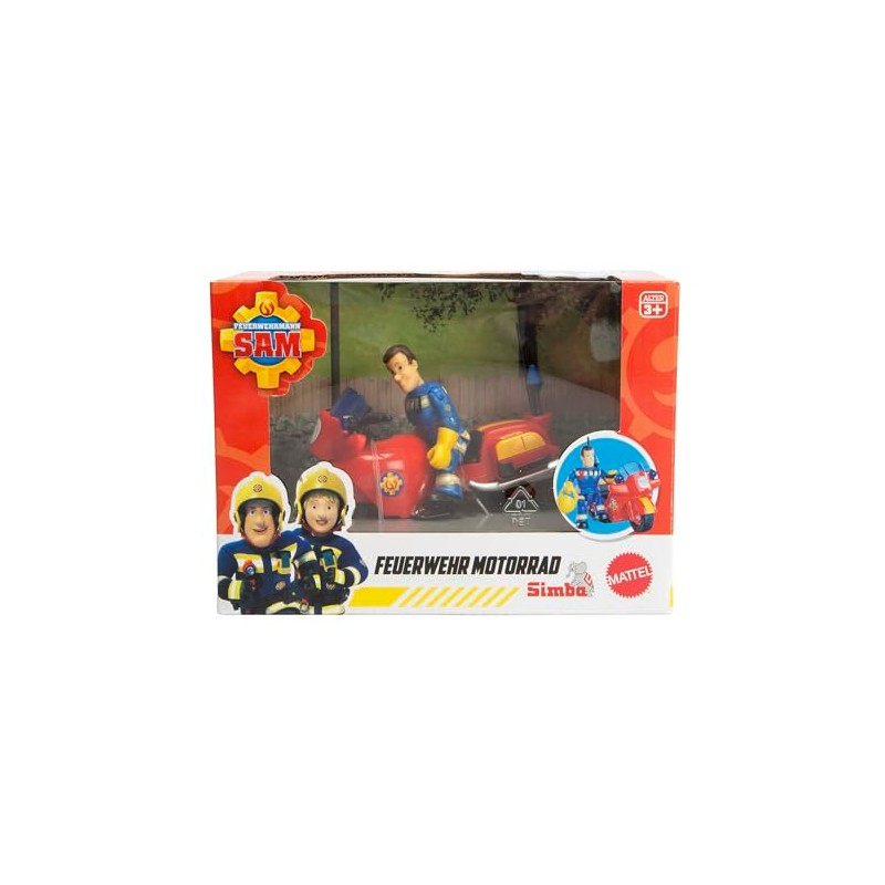 Simba 109252654 Fireman Sam Fire Brigade Motorcycle with Figure and