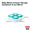 OXO Tot Baby Blocks Food Storage Containers, Teal, 4 Ounce