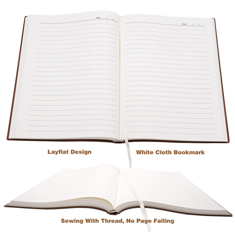 BenOpinion Large Thick Journal Notebook, Lined Papers, A4 8.4x11.4 inches,