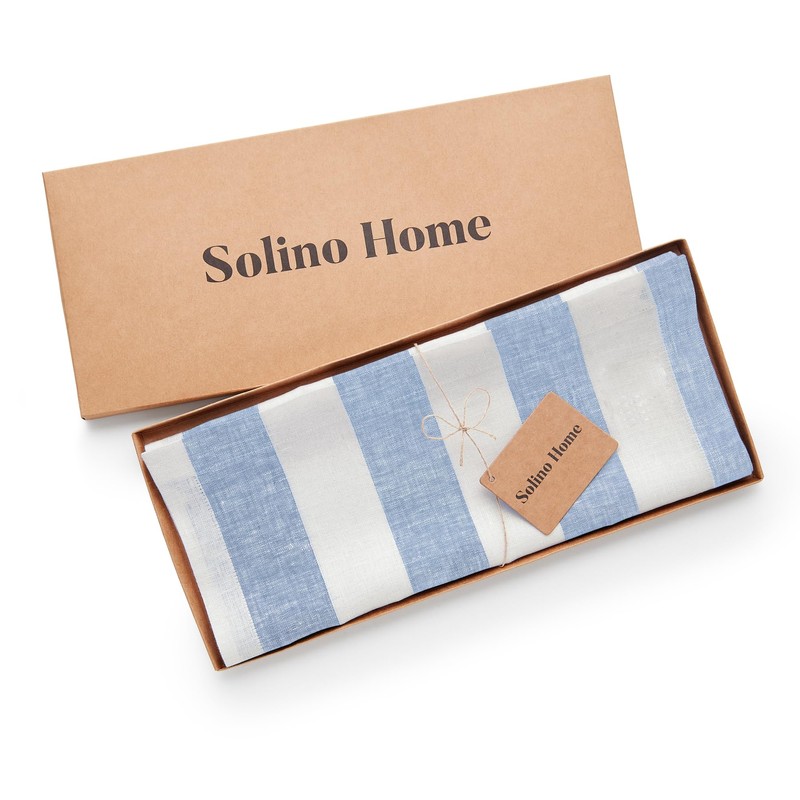 Solino Home Linen Table Runner 144 Inches Long - Cabana