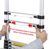 Telescoping Ladders, (12.5Ft/3.8M) EN131 Standards Aluminum Extension Ladder, Extension for