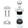 Brushed Nickel Tub Drain Tip-Toe Tub Trim Set Conversion Kit