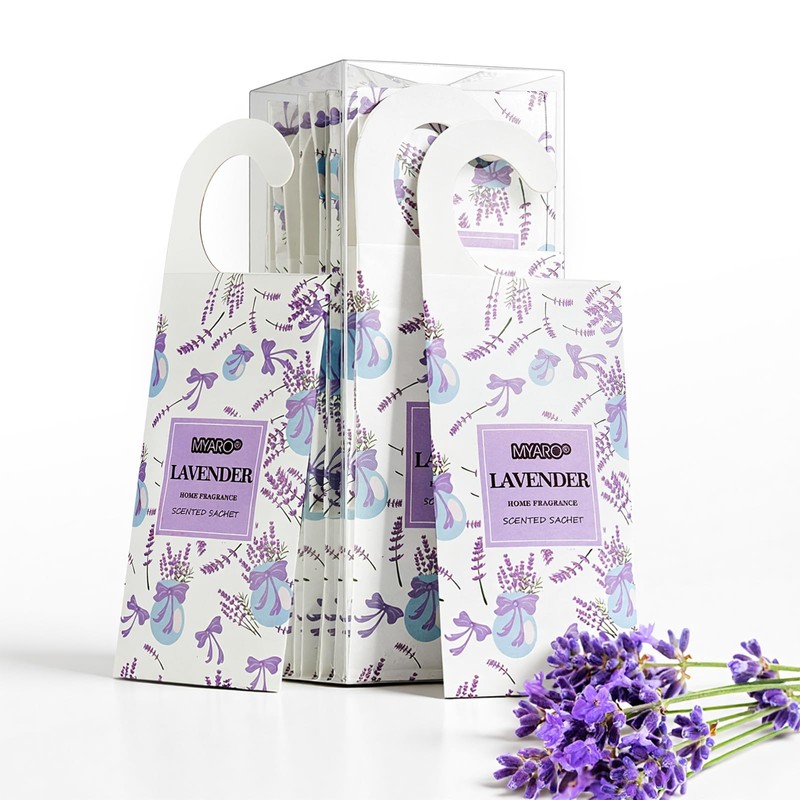MYARO 12 Packs Lavender Hanging Closet Air Freshener Long Lasting
