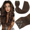 Youngsmile 14 Inch Clip in Hair Extensions Human Hair 120g