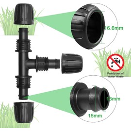 20 PC Irrigation Fittings Kit for 1/2 Inch Drip Hoses - 4 T-pieces, 4 Couplings, 4 Ends, 4 Elbows, 4 Switching Valves - Barbed Connector