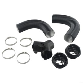 Functional 60mm Y Piece Hot Air Outlet & Chrome Hose Clamp for Eberspacher Heaters