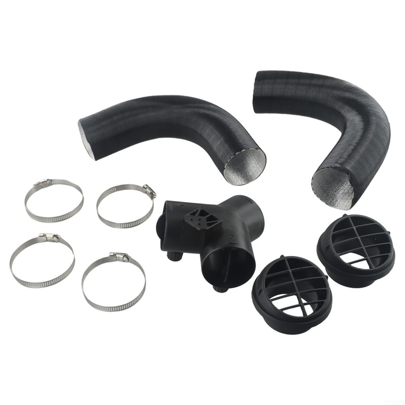 Functional 60mm Y Piece Hot Air Outlet & Chrome Hose