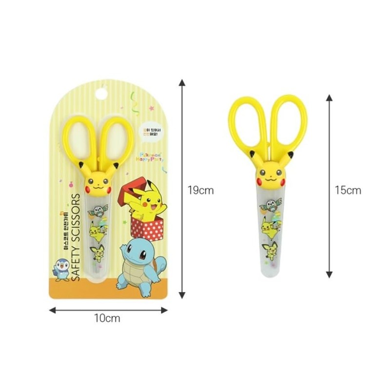 1 Count Pikachu Safety Scissors with Cover (Skyblue)