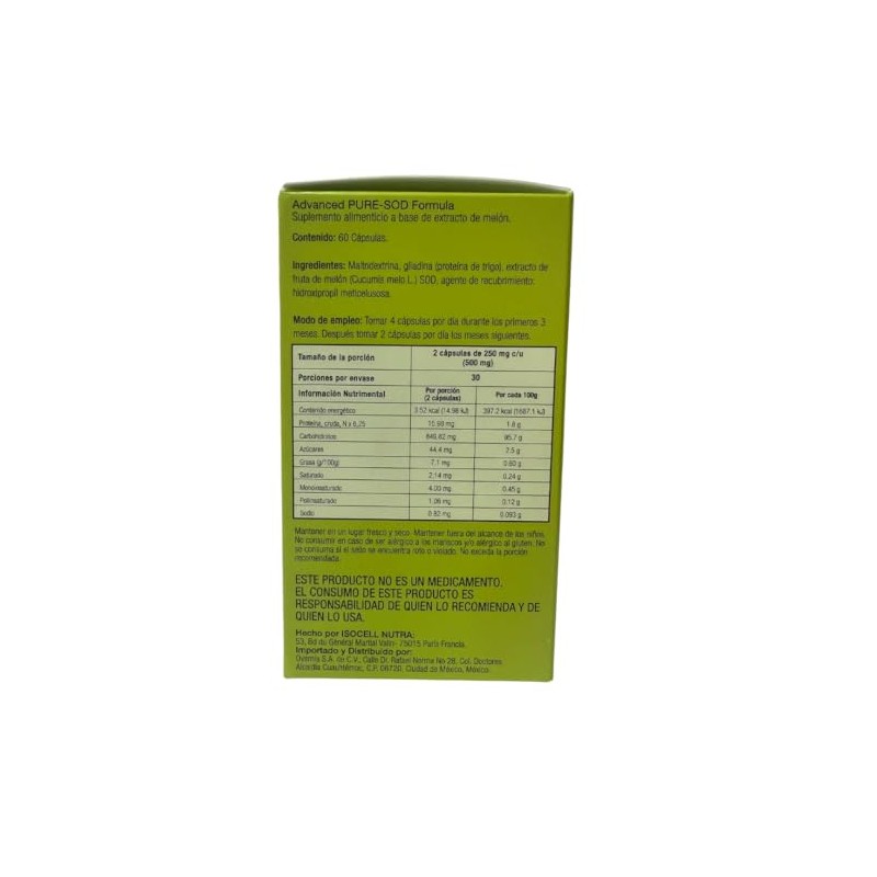 Advanced PURE-SOD Formula - Suplemento Alimenticio a base de extracto