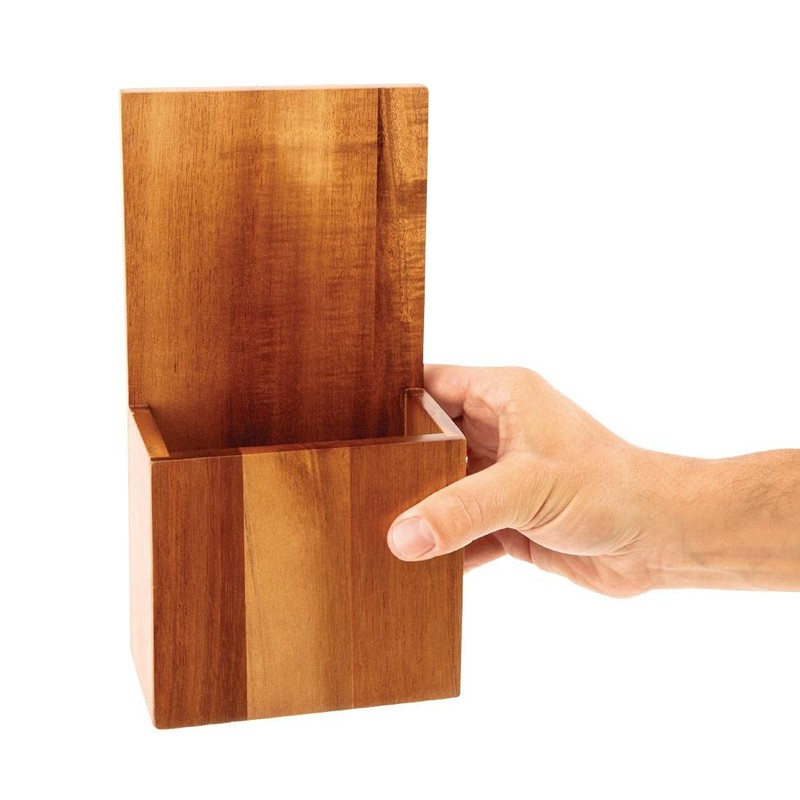 Wooden Takeaway Menu Holder 125X75X235mm Catering Restaurant Tableware