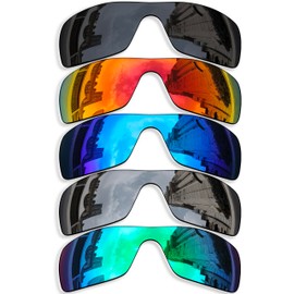 Betterun 5 Pieces Polarized Replacement Lenses for Oakley Batwolf OO9101 Sunglasses, Anti-Scratch and Impact Resistant