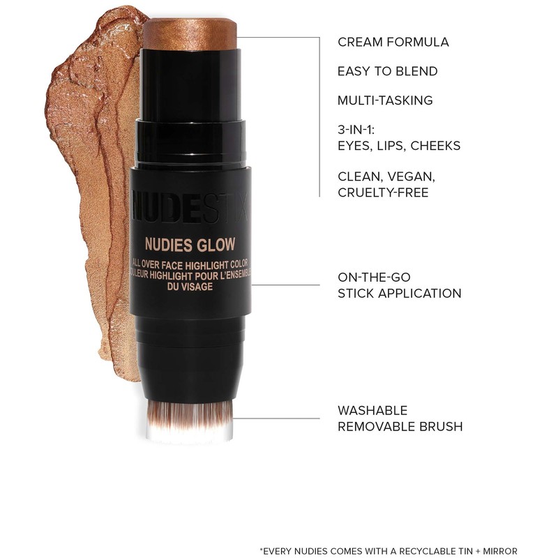 NUDESTIX Nudies Glow All Over Face Highlight Colour 8g (Various