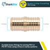 SharkBite 1-1/2 Inch Brass Crimp Coupling, PEX Pipe, PE-RT, UC0141