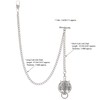 TREEWETO Men's Albert Chain Pocket Watch Curb Link Key Chain