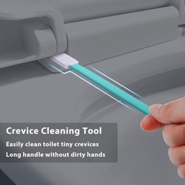 Lumkew 40pcs Crevice Cleaning Brush Tool, Disposable Toilet Brush for Toilet Seat Gaps, Crack and Crevice Cleaner Tools, Blue
