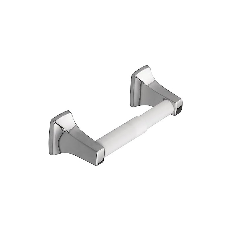 Moen P5050 Soporte de papel de baño, contemporáneo, blanco (White