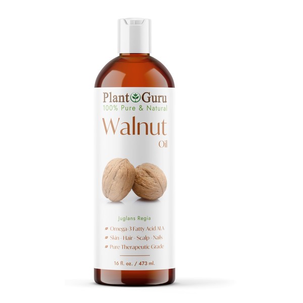 Plant Guru Walnut Oil 16 oz - Cold Pressed 100%