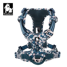 WINHYEPET Truelove No Pull Dog Harness, Cotton Fabric, Breathable and Reflective Soft, Adjustable for Running, Walking, Suitable for Small Medium Cats Dogs TLH5655