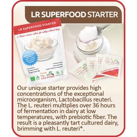 Cutting Edge Cultures LR Superfood Starter Pure L. Reuteri High CFU de fermentación baja y lenta verificada por laboratorio, reutilizable, máximo prob