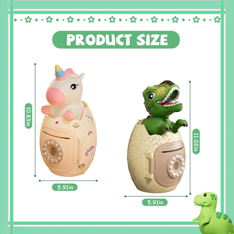 Unicorn Piggy Bank for Kids, Money Box, Large Size