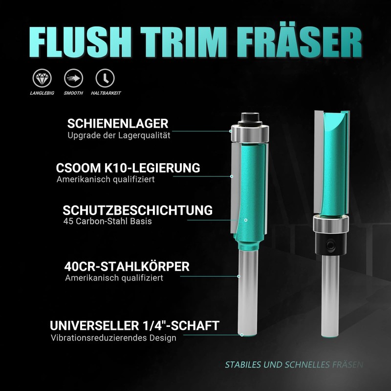 CSOOM Pack of 10 Flush Cutter with 2 Impact Magnetic