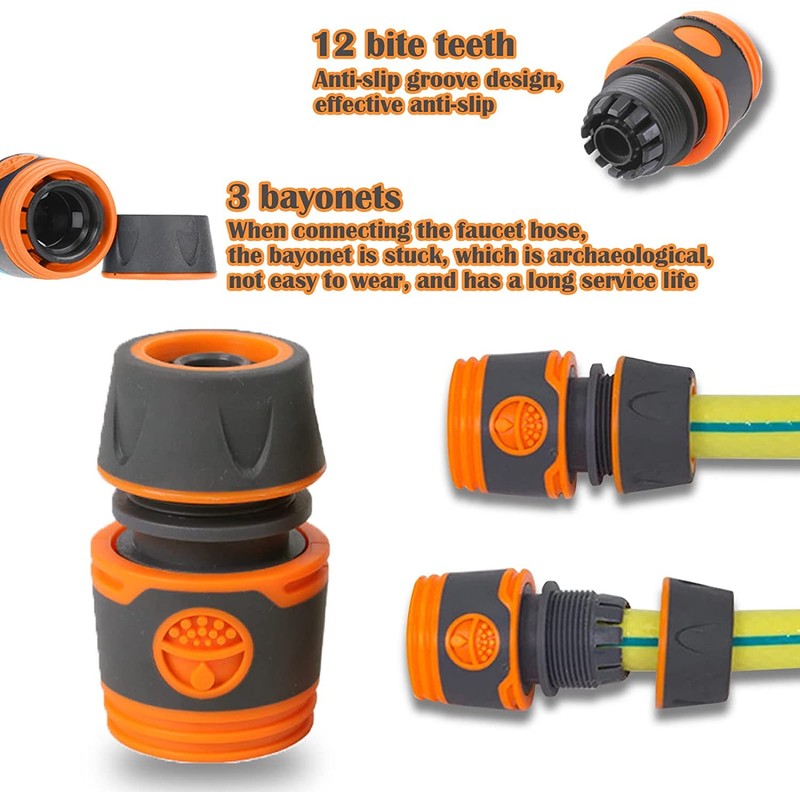Lvpradior Garden Hose Nozzle, 8 Watering Patterns, High Pressure, Metal