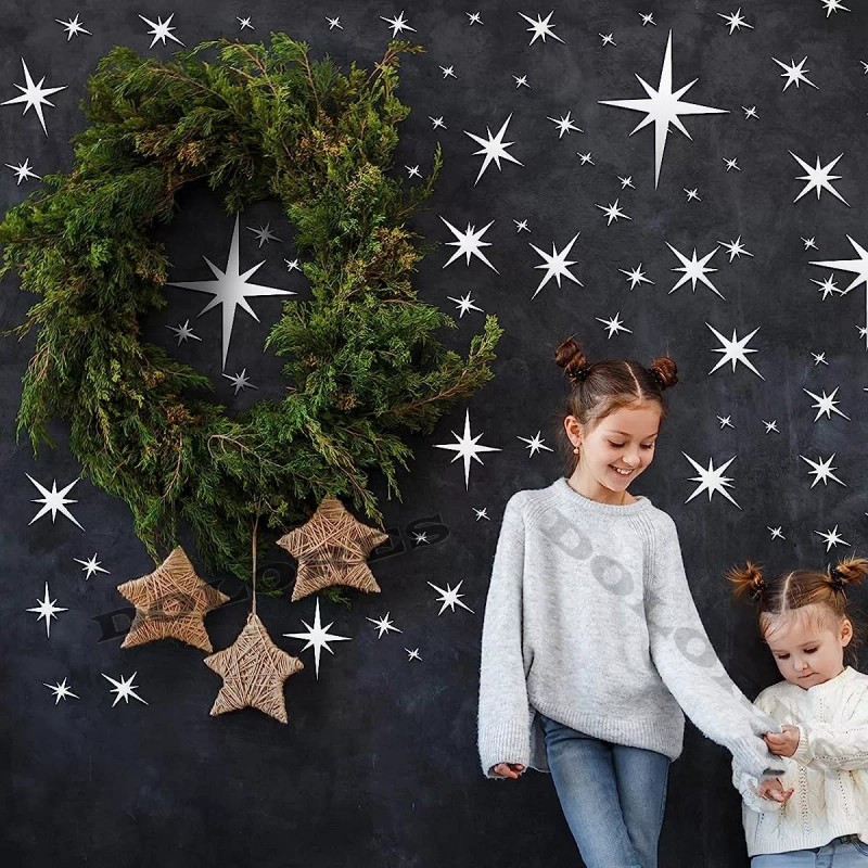 Dolores 276 Pcs Estrellas Pegatinas Espejo Acrílicas Pared Extraíble