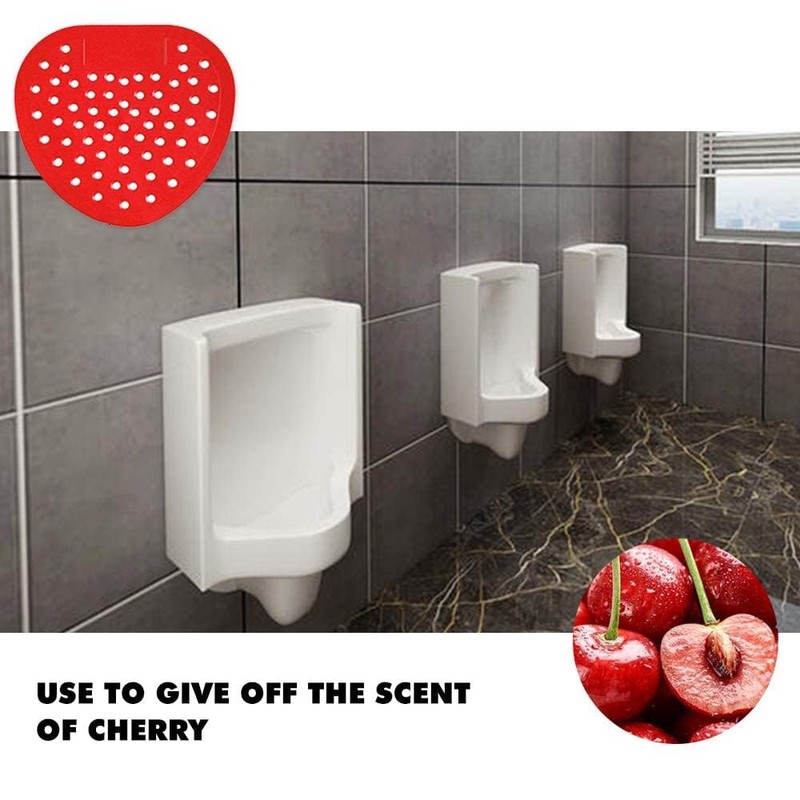 CNQLIS 10-Pack Urinal Deodorizer, Splash-Proof and Anti-Clogging, Long-Lasting Cherry Scent