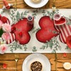 Artoid Mode Eucalyptus Hearts Valentine's Day Table Runner, Holiday Kitchen
