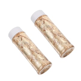 IMIKEYA Copos De Oro Comestibles Botella, Copos De Papel De Aluminio Para Decoración, Hoja De Oro Para Repostería Diy, Para Pasteles y Postres, Set De 2 Unidades