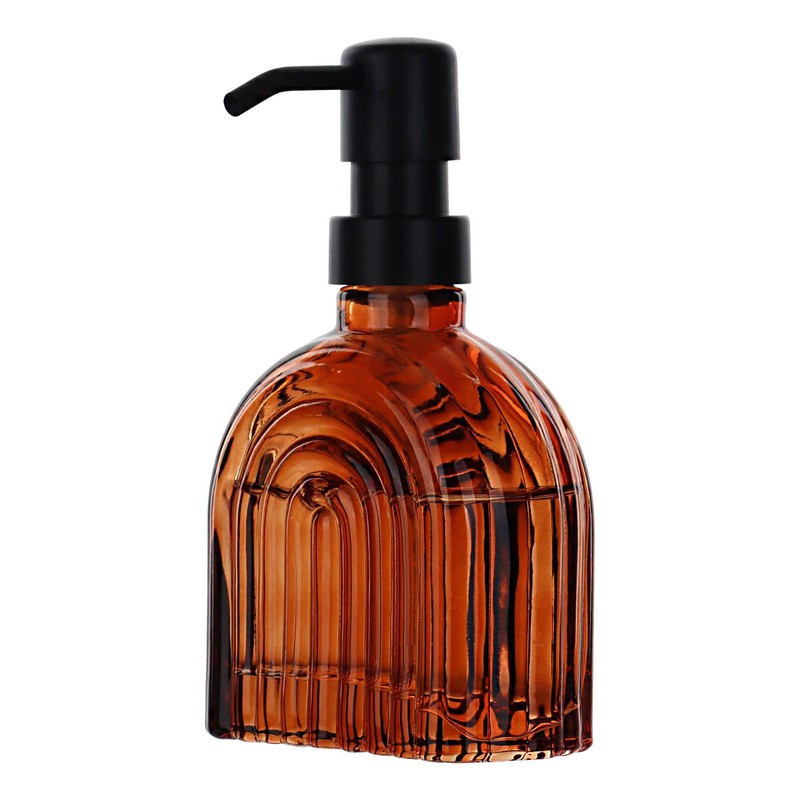 2 Pack Glass Soap Dispenser Bathroom, 9 Oz Kitchen Soap