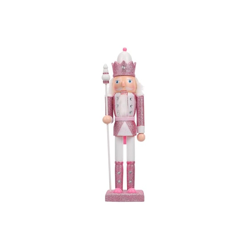 BESPORTBLE Pink Nutcracker Christmas Decorations, Pink Nutcracker Soldier Wooden Nutcracker