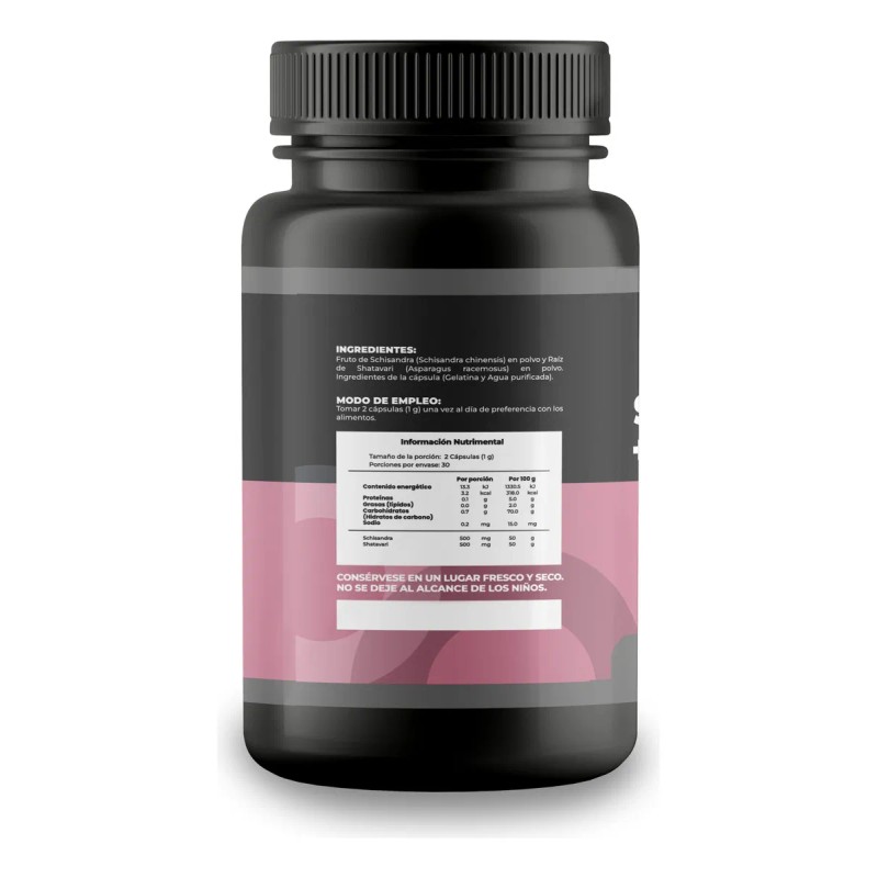 Schisandra Y Shatavari 500 Mg 120 Cápsulas Pack 2 Frascos