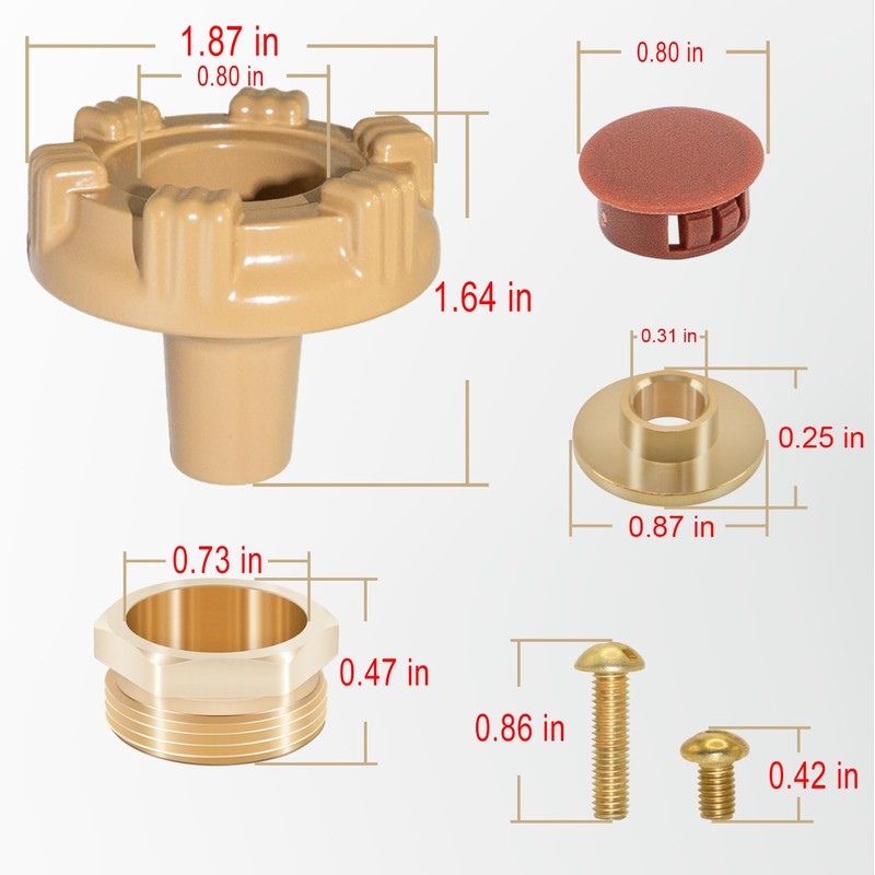 Bedalio RK-22MH Outside Faucet Repair Kit Metal Handle Compatible with