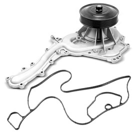 A-Premium Engine Water Pump with Gasket and Pulley Compatible with Ford F-250 F-350 F-450 F-550 Super Duty 2011-2016 V8 6.7L Diesel Main