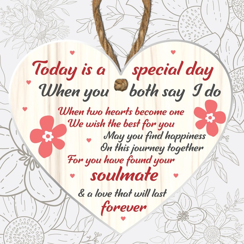 Mr and Mrs Wedding Gift Acrylic Heart Plaque - Bride